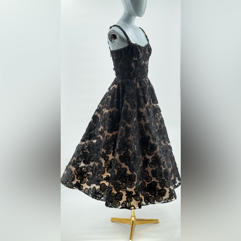 🆕 BRONX & BANCO 🧿 NWOT Sabrina Midi Dress, Black Floral - Sz M / US 6 - Picture 10 of 17